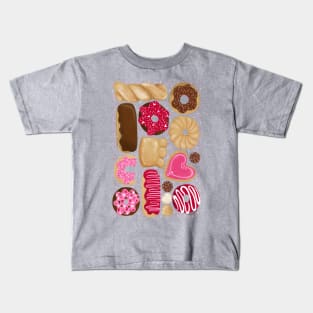 Donuts Party - yummy allover pattern design with sprinkles Kids T-Shirt